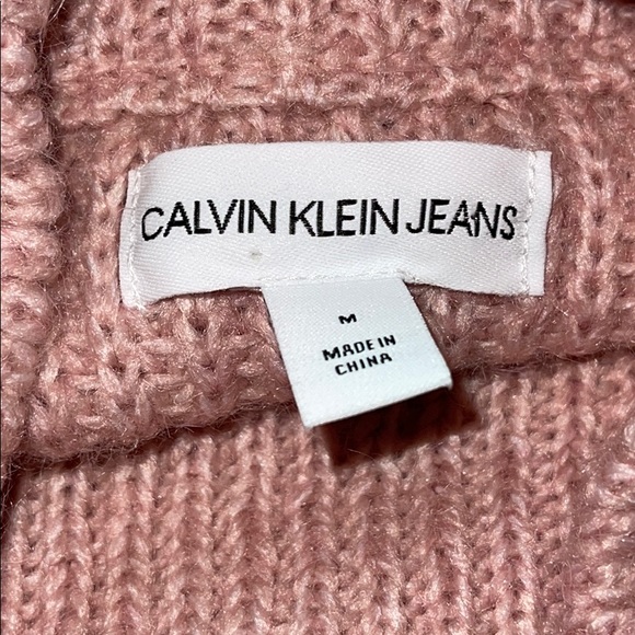 Calvin Klein Jeans Pink Funnel Neck Collar Sweater - Picture 4 of 9